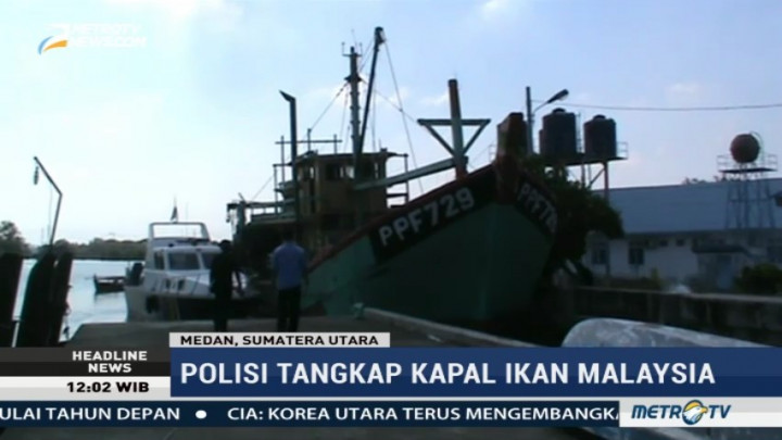 Petugas Tangkap Satu Kapal Pencuri Ikan Berbendera Malaysia