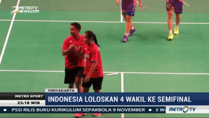 4 Wakil Indonesia ke Semifinal Kejuaraan Dunia Bulu Tangkis Junior 2017