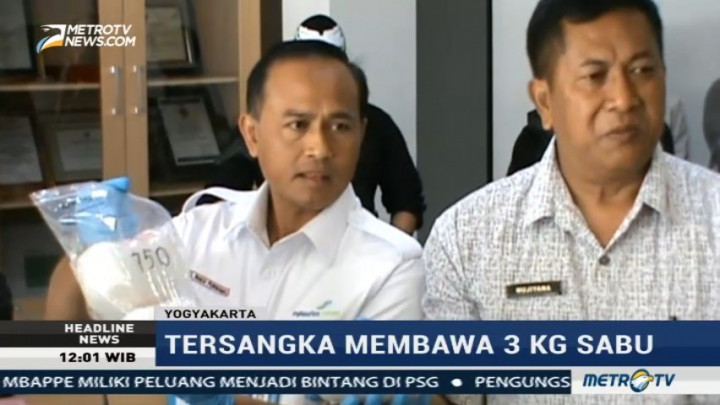 Otoritas Bandara Adisutjipto Gagalkan Pengiriman 3 Kg Sabu