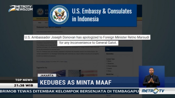 Kedubes AS Minta Maaf atas Insiden Ditolaknya Panglima TNI