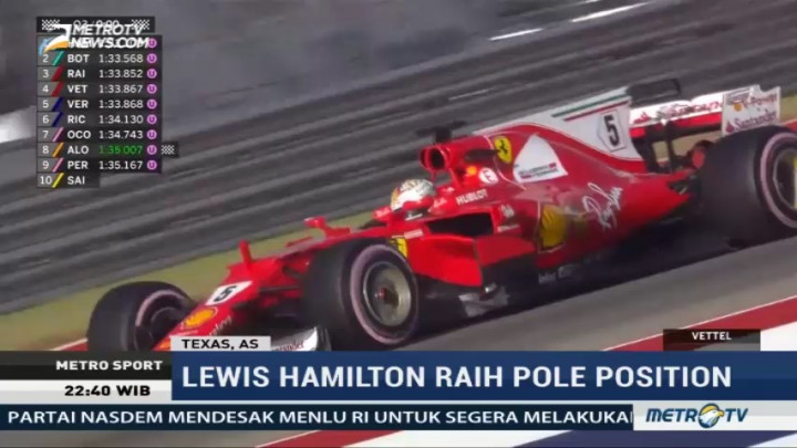 Lewis Hamilton Raih Pole Position GP Amerika Serikat