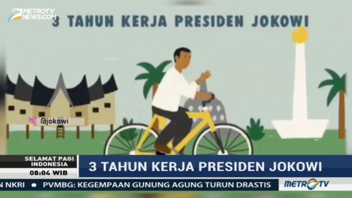 Jokowi Unggah Video Pencapaian Kerja Selama 3 Tahun Memimpin