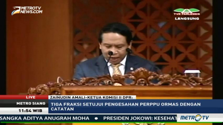 PPP, PKB & Demokrat Setujui Perppu Ormas dengan Catatan