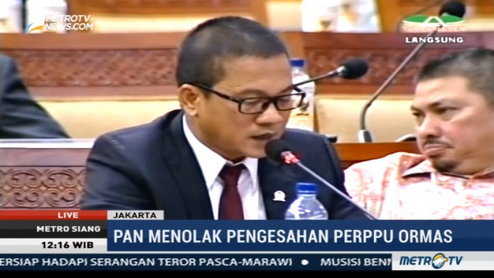 PAN Menilai Unsur Kegentingan Memaksa Perppu Ormas Tidak Terpenuhi