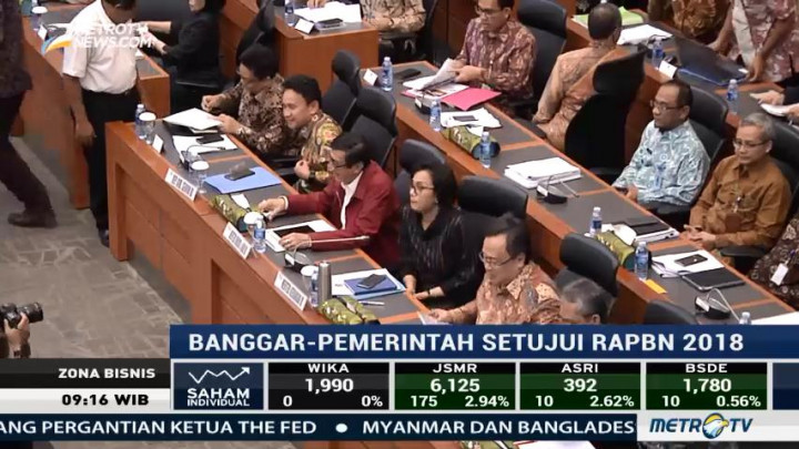 Banggar Setujui RUU APBN 2018 Dibawa ke Rapat Paripurna