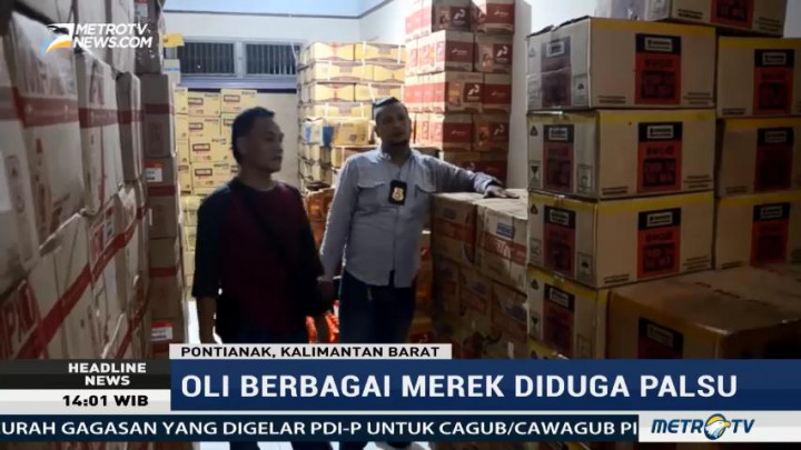 Polisi Sita Ratusan Produk Oli dan Suku Cadang Diduga Palsu