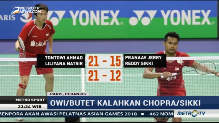 4 Wakil Indonesia Melangkah ke Babak Dua Prancis Terbuka 2017