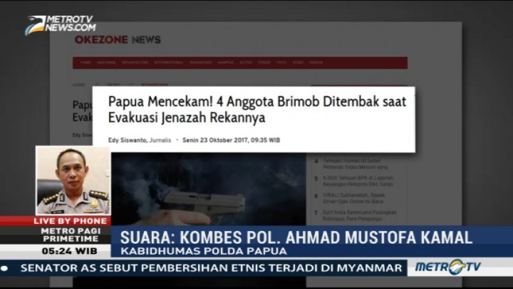 Polda Papua Terus Buru KKB di Tembagapura