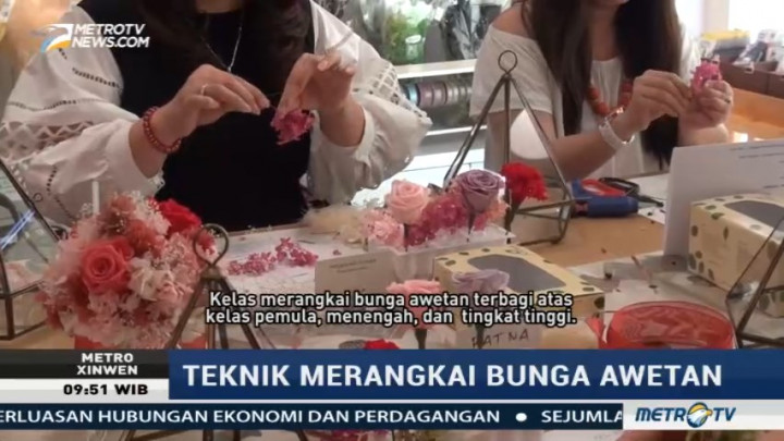 Belajar Teknik Merangkai Bunga Awetan