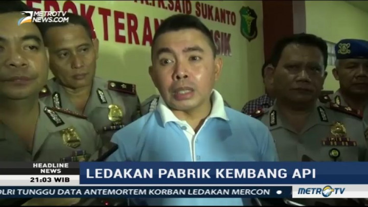 Forensik RS Polri Masih Tunggu Data Antemortem Korban Ledakan Pabrik Petasan