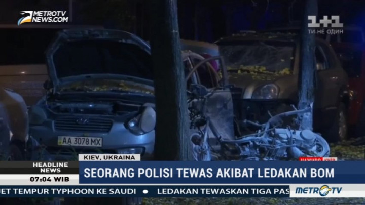 Seorang Polisi Tewas Akibat Ledakan Bom di Ukraina