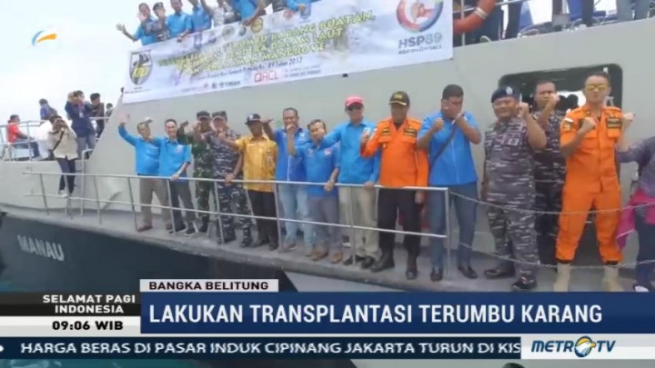TNI AL Gandeng Organisasi Kepemudaan Transplantasi Terumbu Karang Ketawai