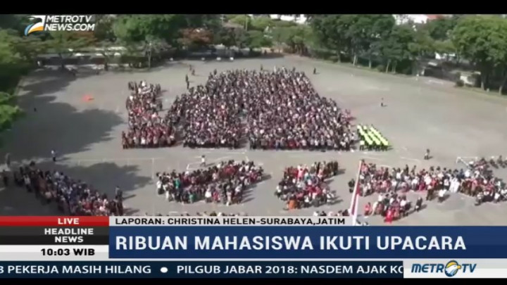 Peringati Sumpah Pemuda, Mahasiswa Bentuk Formasi Delapan Pulau