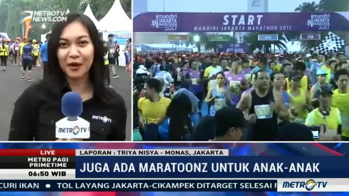 Belasan Ribu Pelari dari Berbagai Negara Ramaikan Jakarta Marathon