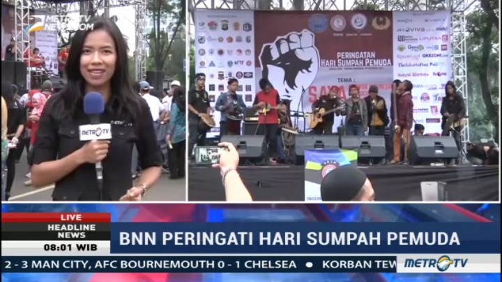 Pembagian Stiker Anti Narkoba di CFD Pecahkan Rekor MURI