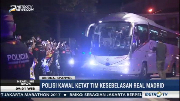 Bertandang ke Girona, Real Madrid Dikawal Ketat Polisi