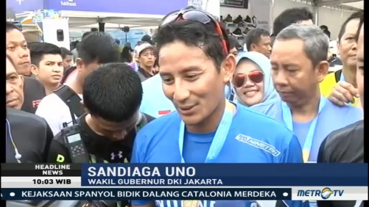 Sandiaga dan Bima Arya Ikut Jakarta Marathon 2017