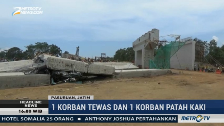 Jembatan Proyek Tol Pasuruan-Probolinggo Ambruk, Seorang Tewas