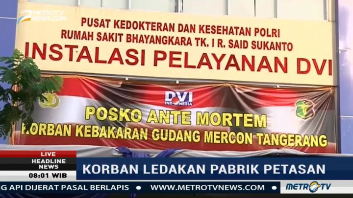 Sembilan Jenazah Korban Ledakan Pabrik Kembang Api Berhasil Diidentifikasi