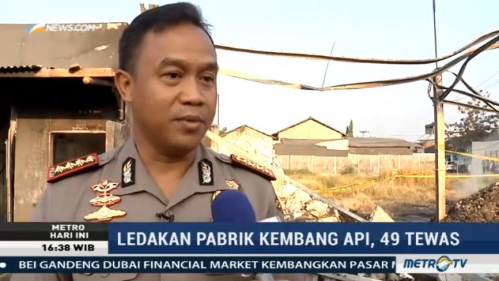 Polisi Pastikan Gerbang Pabrik Kembang Api Tak Terkunci saat Kebakaran
