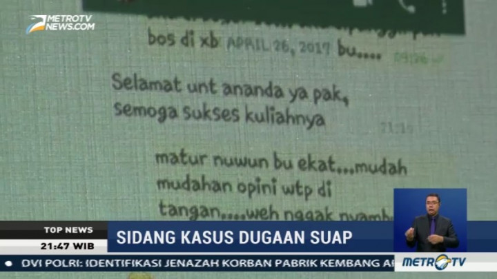 JPU Buka Transkrip Percakapan Sekjen Kemendes Soal Pengurusan Opini WTP
