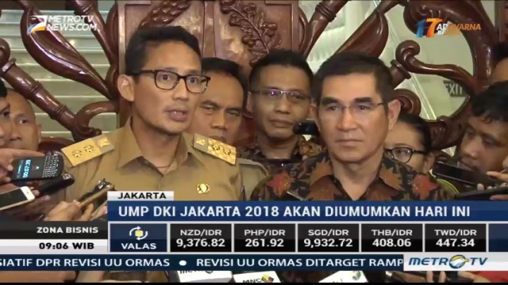 UMP DKI Jakarta 2018 akan Diumumkan Hari Ini