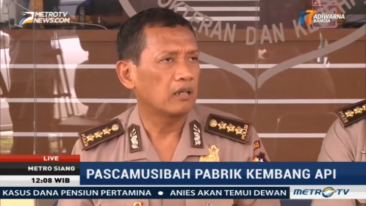 Polri Kesulitan Cari Data Pembanding Korban Ledakan Pabrik Kembang Api