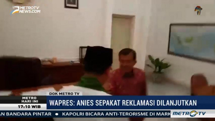 JK: Anies Sepakat Reklamasi Dilanjutkan