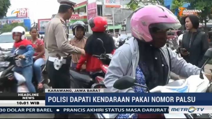 Ratusan Kendaraan di Karawang Terjaring Operasi Zebra