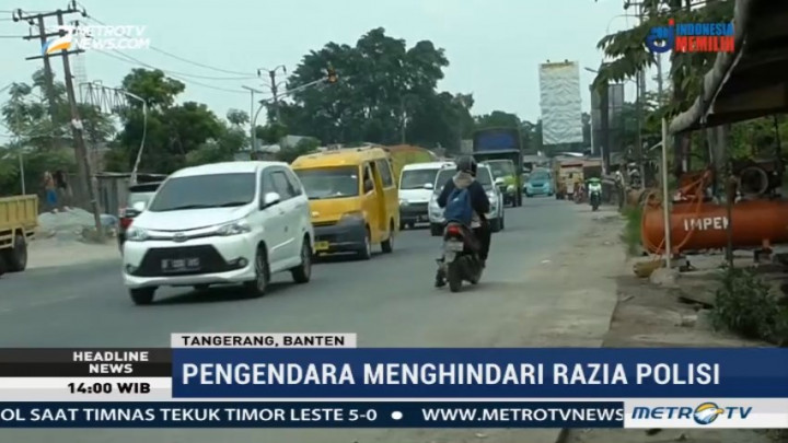 Pengendara di Tangerang Nekat Lawan Arus Hindari Operasi Zebra