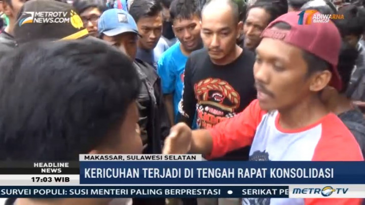 Rapat Konsolidasi Pengemudi Angkutan Online di Makassaar Diwarnai Keributan