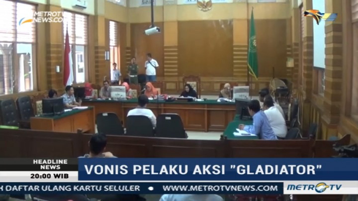Tiga Terdakwa Kasus Duel Gladiator Divonis 1,5 dan 2 Tahun Penjara