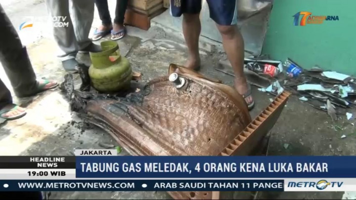 Tabung Gas Sebuah Warteg Meledak, 4 Orang Mengalami Luka Bakar