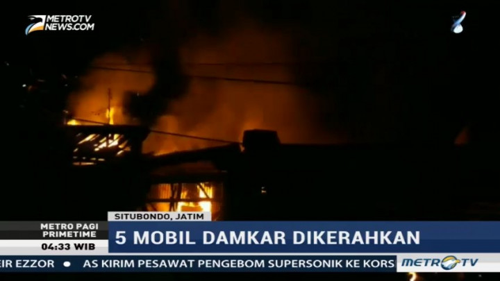 Kebakaran di Pasar Mangaran, 5 Mobil Damkar Dikerahkan