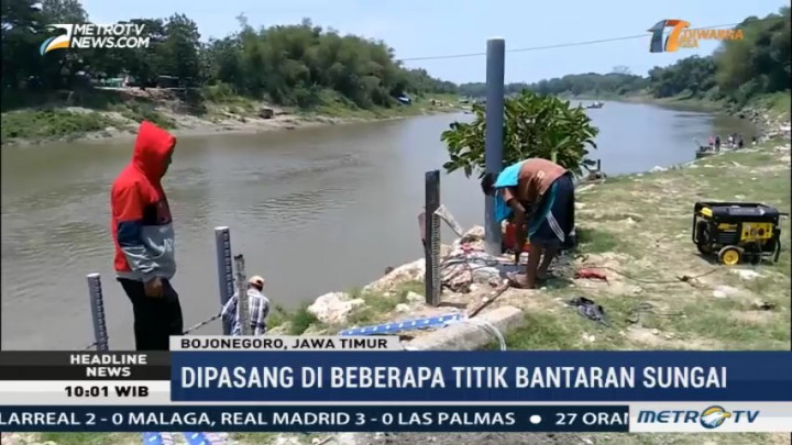 UPTSDA Jatim Pasang Alat Pendeteksi Banjir di Bojonegoro