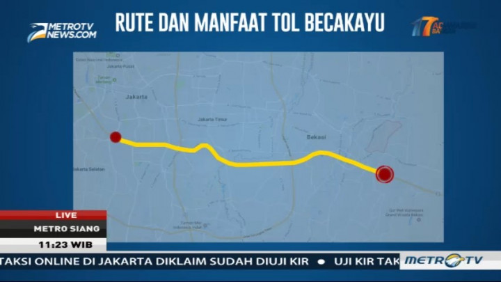 Dua Hari Lagi, Rute Baru Tol Becakayu akan Dibuka