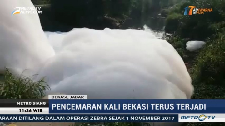 Kali di Bekasi Diduga Tercemar Limbah Industri