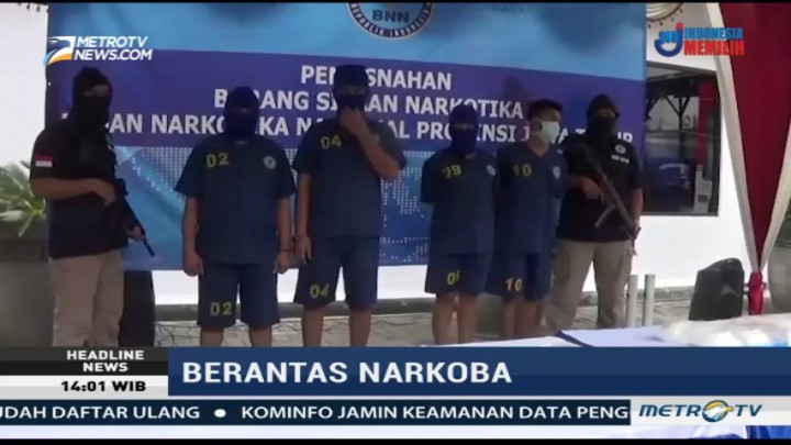 BNN Jatim Tangkap Enam Pengedar Narkoba