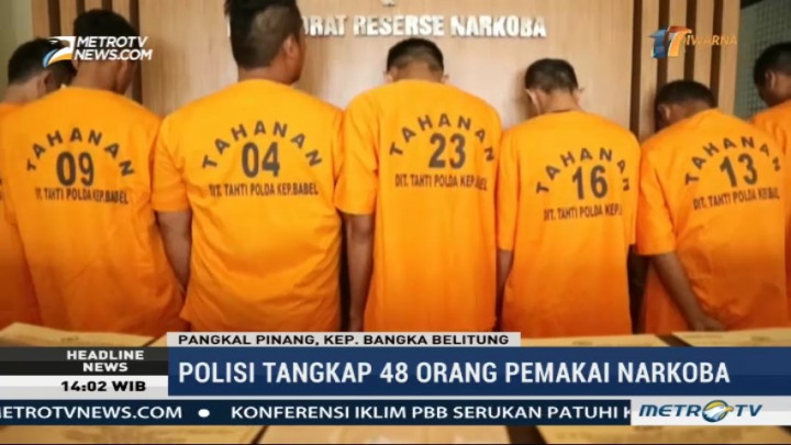 Polisi Sita Ratusan Paket Narkoba Siap Edar di Kepulauan Bangka Belitung