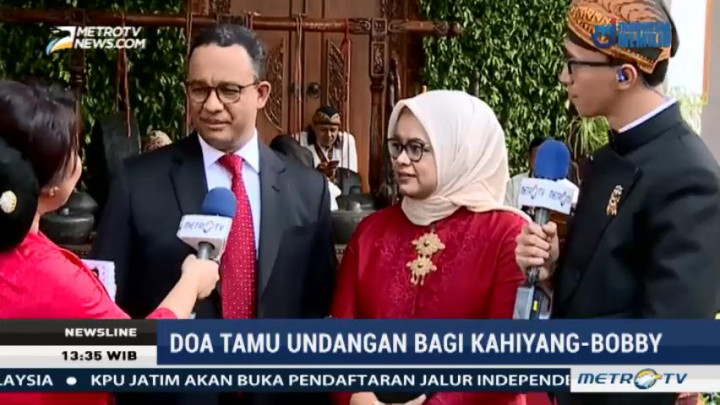 Anies Doakan Kahiyang-Bobby Menjadi Keluarga Sakinah