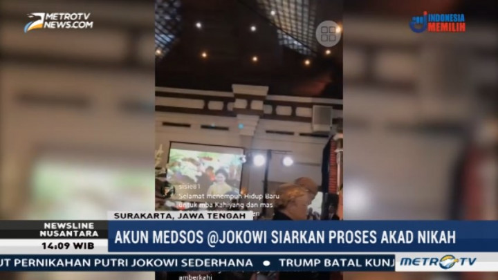 Akun Instagram Jokowi dan Kahiyang Siarkan Langsung Proses Akad Nikah