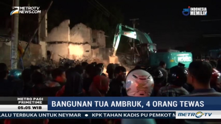 Empat Warga Tegal Tewas Tertimbun Reruntuhan Bangunan Tua