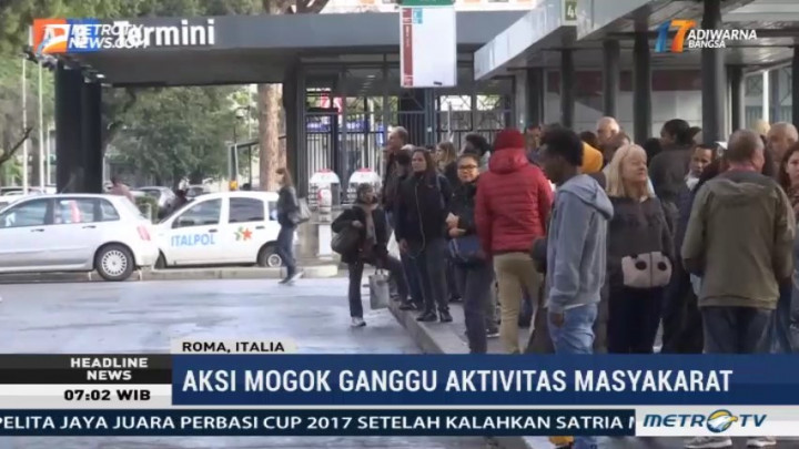Pekerja Transportasi di Italia Mogok Kerja