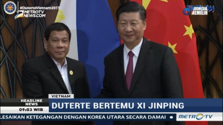 Duterte Bertemu Xi Jinping di Sela-sela KTT APEC Vietnam