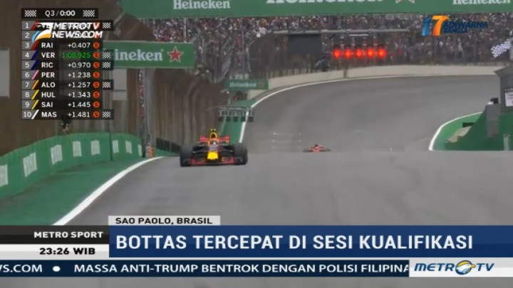 F1 GP Brasil, Valtteri Bottas Raih Pole Position