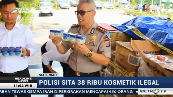 Polres Siak Sita 38 Ribu Kosmetik Ilegal
