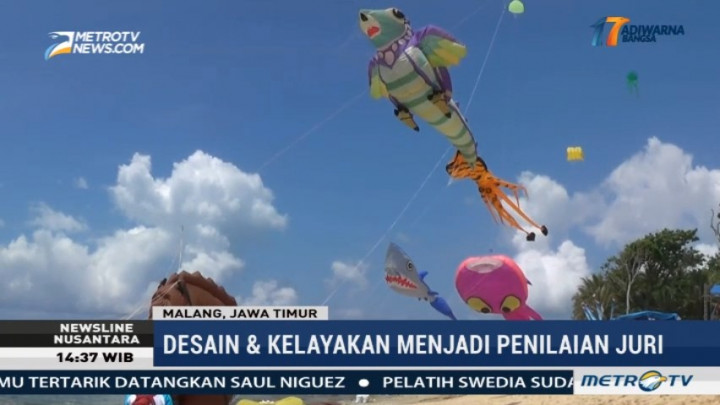 150 Layang-layang Cantik Hiasi Langit Pantai Selatan Malang