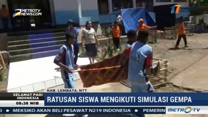 Ratusan Siswa di Lembata Ikuti Simulasi Siaga Bencana