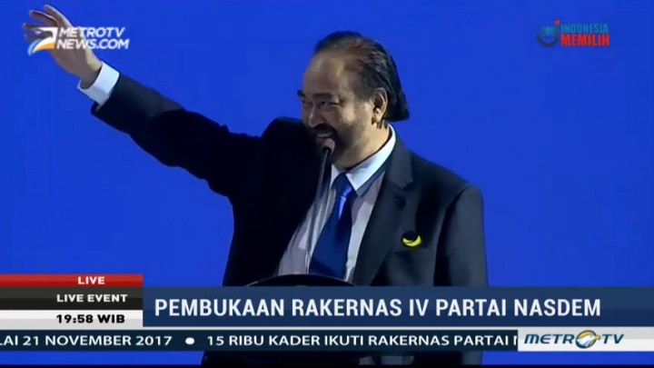 Pidato Politik Surya Paloh di Rakernas IV Partai NasDem