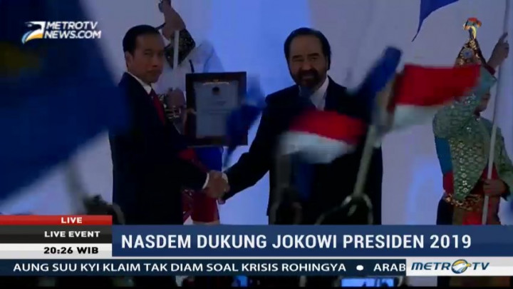 NasDem Resmi Dukung Jokowi di Pilpres 2019